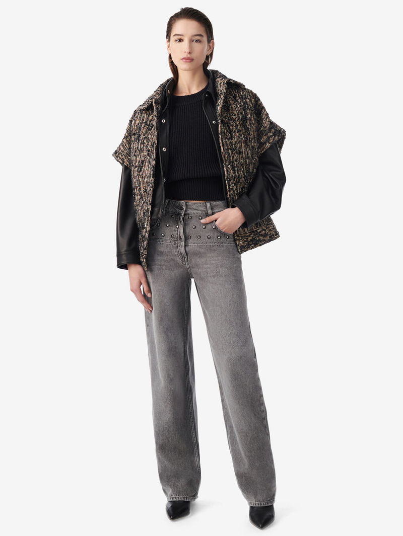 Peter Studded Straight Leg Jean