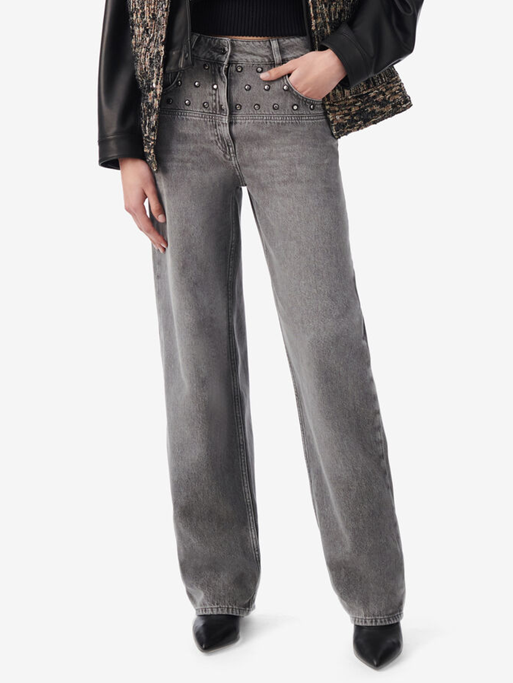 Peter Studded Straight Leg Jean
