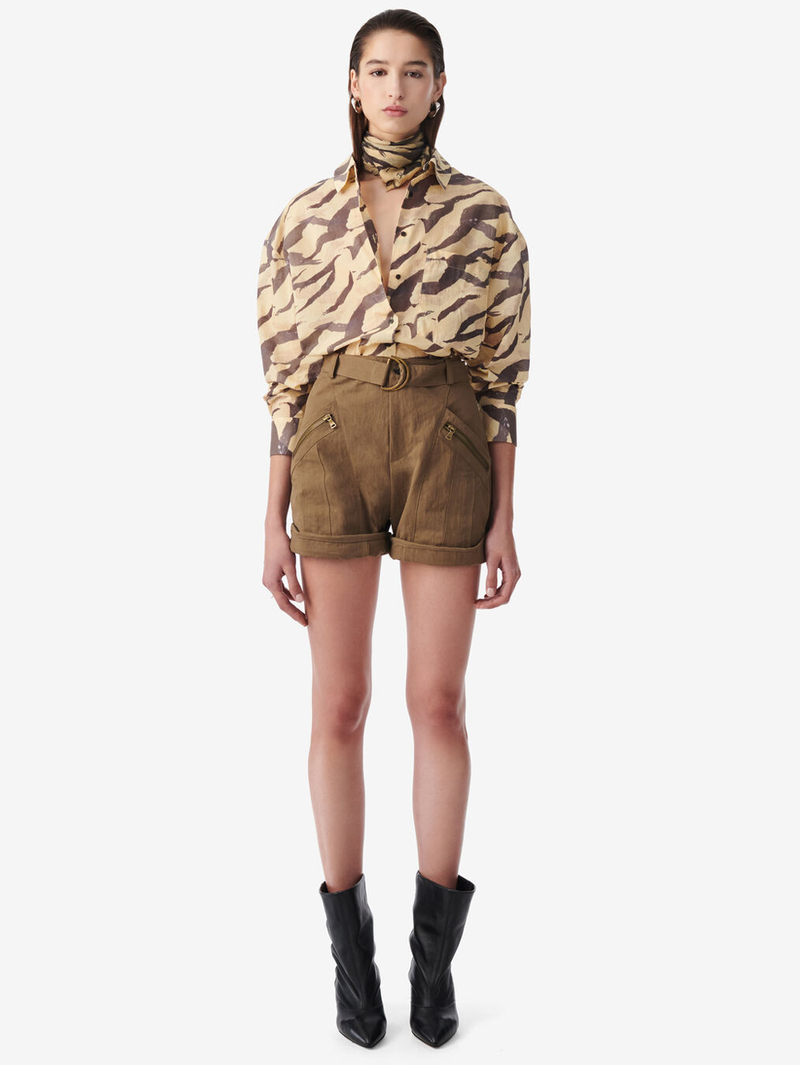 Deriana Tiger Print Top