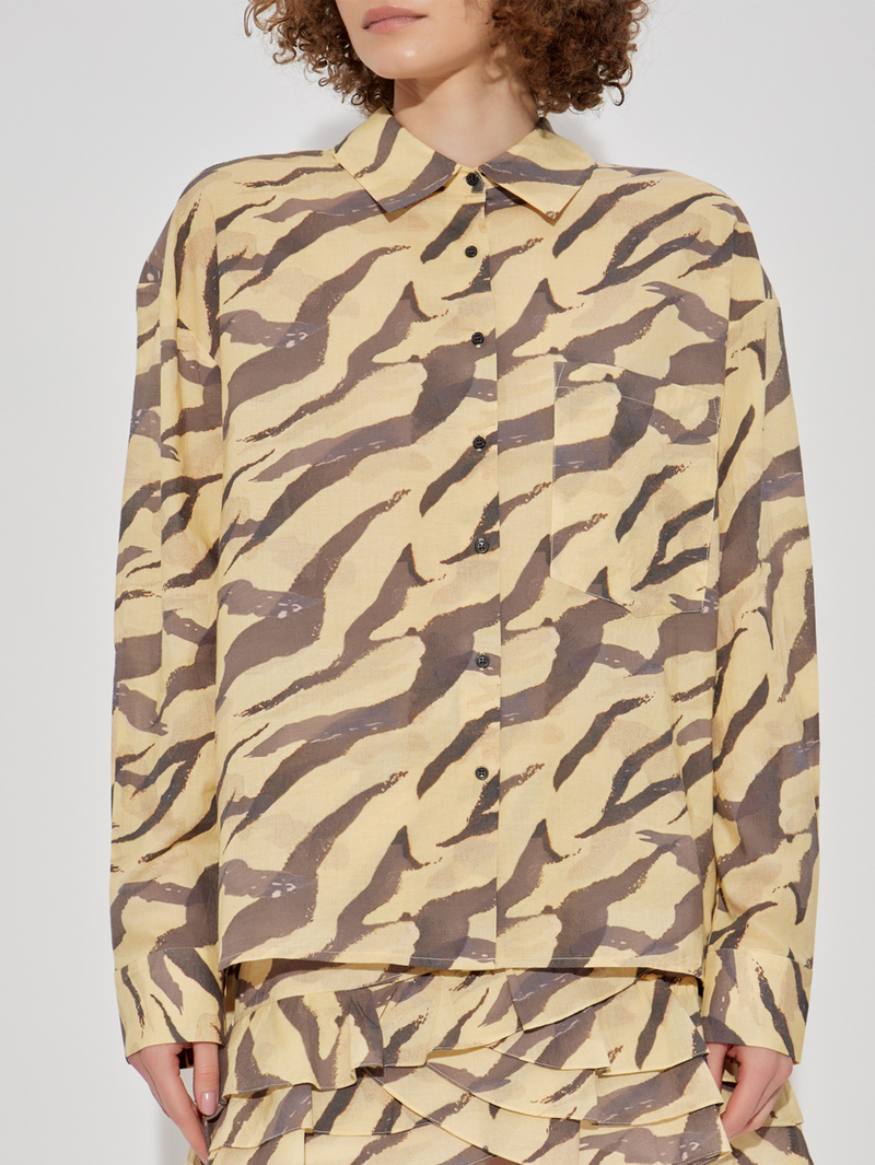Deriana Tiger Print Top