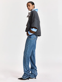 Kantelou Polo Sweatshirt in Steel Pulse