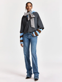 Kantelou Polo Sweatshirt in Steel Pulse