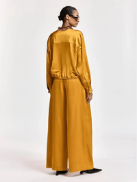 Katerina Wide Leg Pants in Caramel Drip