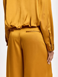 Katerina Wide Leg Pants in Caramel Drip