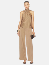 Kyra Classic Wovens Wide Leg Pant in Ochre