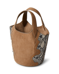 SNAKE EMBOSSED ANCHOR BAG