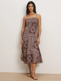 Kitt Dress in Raisin/Dove White