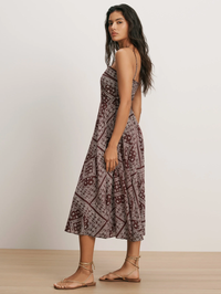 Kitt Dress in Raisin/Dove White