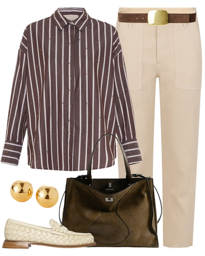 Echo Pearly Shirt in Koffee — Shop The Look | AMY Atelier