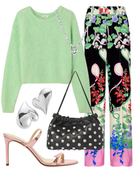 STL Graphic Botanical Low Rise Slouch Trouser