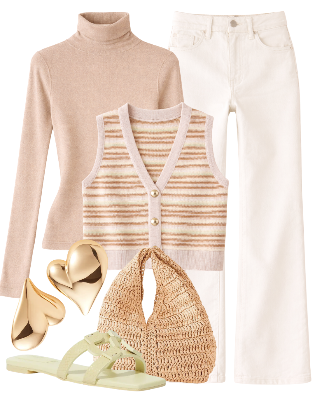 STL Callie Cashmere V-Neck Tank Vest in Buttercup