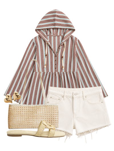 Chaos Hooded Stripe Top — Shop The Look | AMY Atelier
