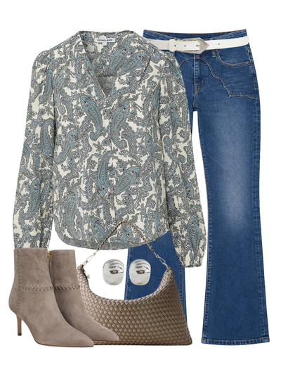 Farah Blouse in Ecru Multi — Shop The Look | AMY Atelier