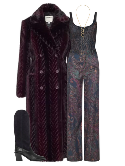 Livvy Beltloop Pant in Midnight Multi Lux Paisley — Shop The Look | AMY Atelier