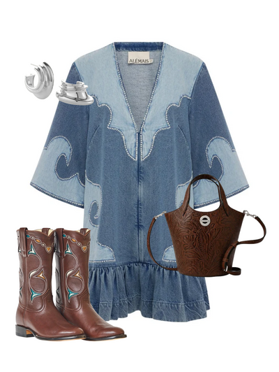 Jesse Denim Applique Mini Dress — Shop The Look | AMY Atelier
