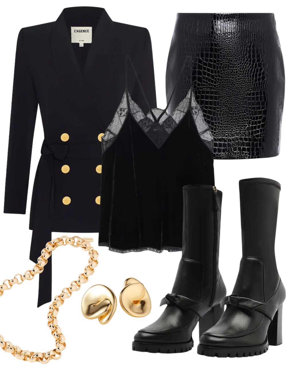 STL Aven Wrap Blazer Black