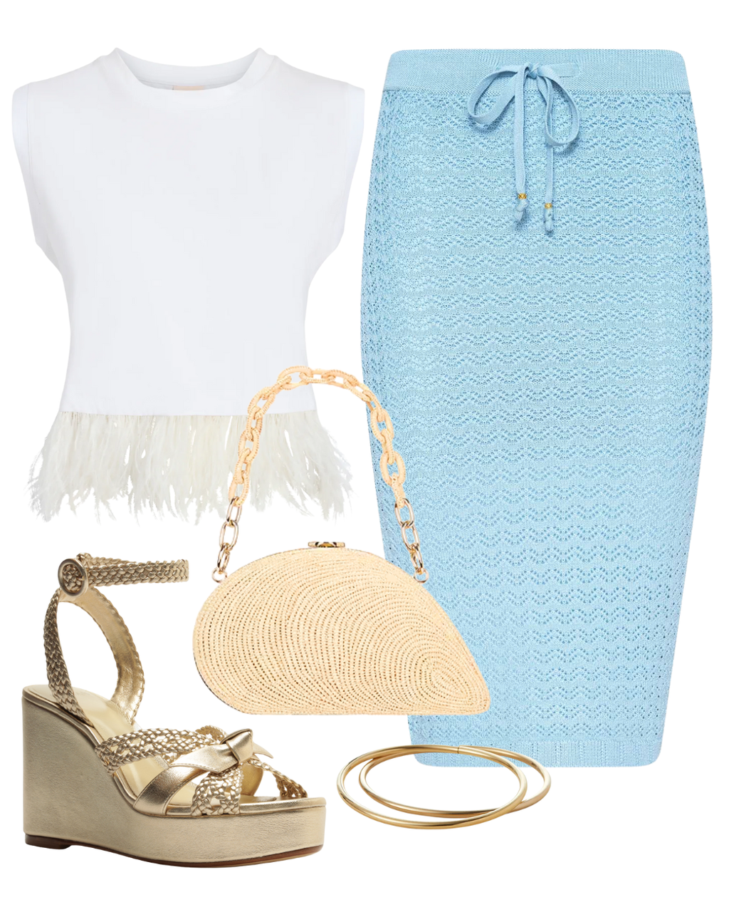 STL Lacen Pointelle Knit Skirt 