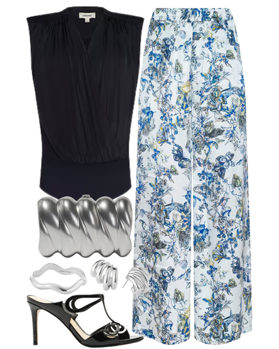 Lillian Silk Wide-Leg Pant — Shop The Look | AMY Atelier