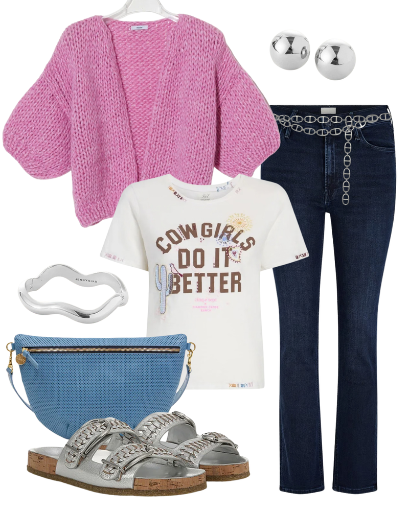 STL Alpaca Short Sleeve Bomber Cardigan in Pink Melange