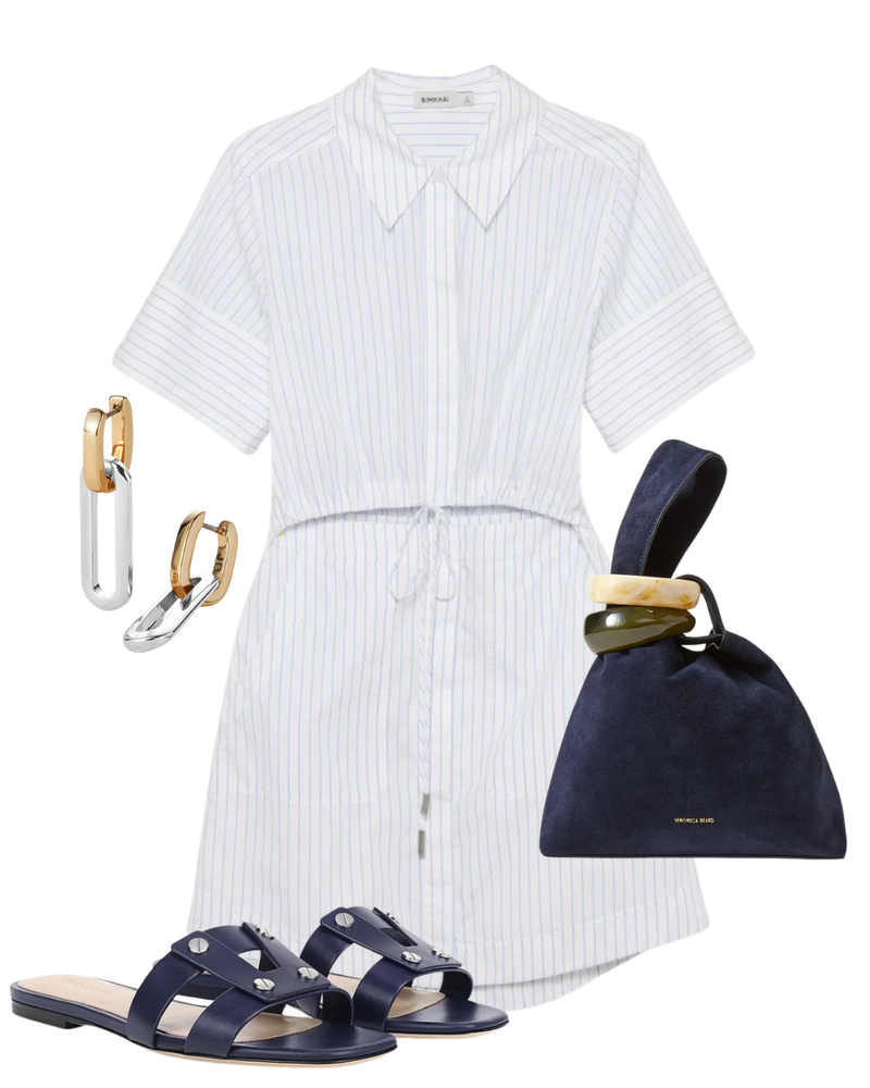 STL Marcy Cotton Mini Shirt Dress AMY Atelier STL Marcy Cotton Mini Shirt Dress AMY Atelier
