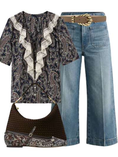 Pamelis Top in Navy Multi — Shop The Look | AMY Atelier