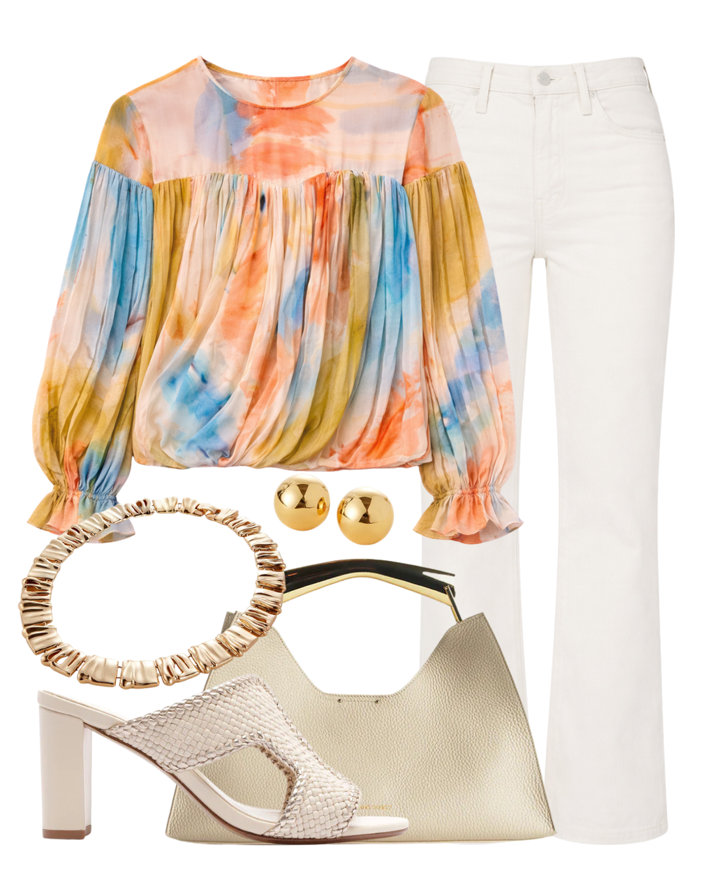 STL Pearl Long Sleeve Silk Blouse