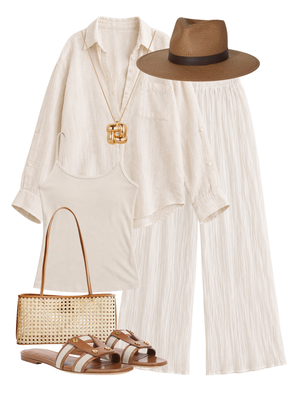 STL Plisse Palazzo Pant in Champagne.png