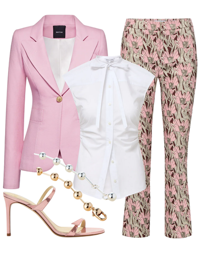 Rethink Pink Classic Duchess Blazer — Shop The Look | AMY Atelier
