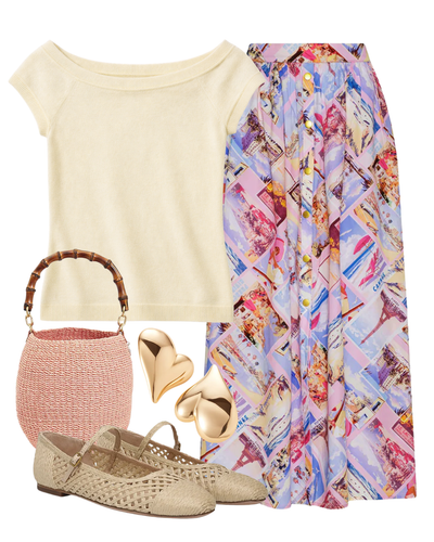 Seina Poplin Midi Skirt — Shop The Look | AMY Atelier