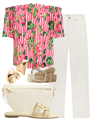 Tess Top in Pivoines Stripe — Shop The Look | AMY Atelier