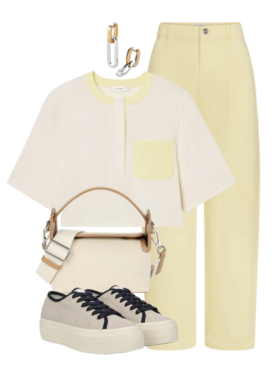 The Bodega Tee in Lemon Multi — Shop The Look | AMY Atelier