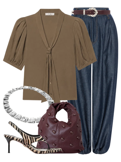 The Sonnet Blouse in Moss — Shop The Look | AMY Atelier
