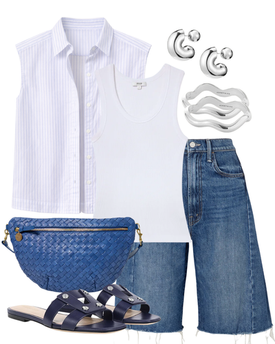 Tome Hoops Medium in High Polish Silver — Shop The Look | AMY Atelier