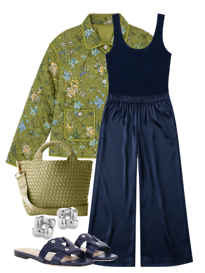Windswept Floral Alexa Jacket In Iguana Multi — Shop The Look | AMY Atelier