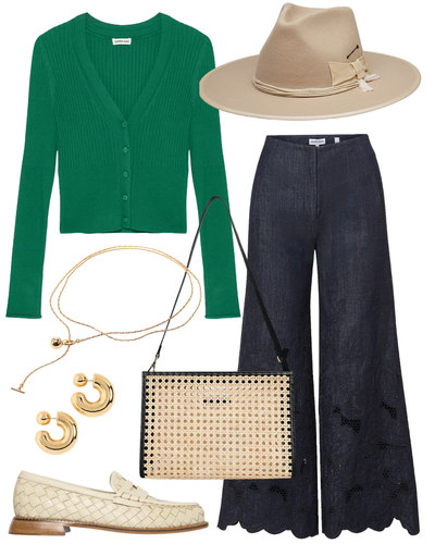 Osborne Wide-Leg Eyelet Pant — Shop The Look | AMY Atelier