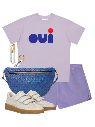 Classic Tee - Cut-Out Oui in Jacaranda — Shop The Look | AMY Atelier