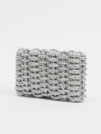 Morgan Woven Rhinestone Clutch
