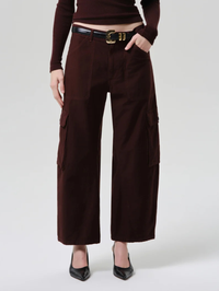 Thassos Twisted Seam Utility Pant in Mahogany