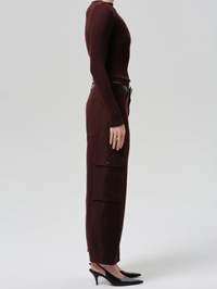 Thassos Twisted Seam Utility Pant in Mahogany