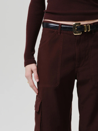 Thassos Twisted Seam Utility Pant in Mahogany