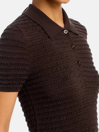 The Smocked Polo in Chestnut