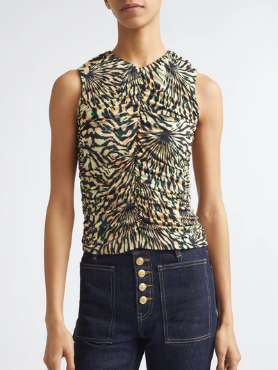 Annie Sleeveless Jersey Top in Celestite