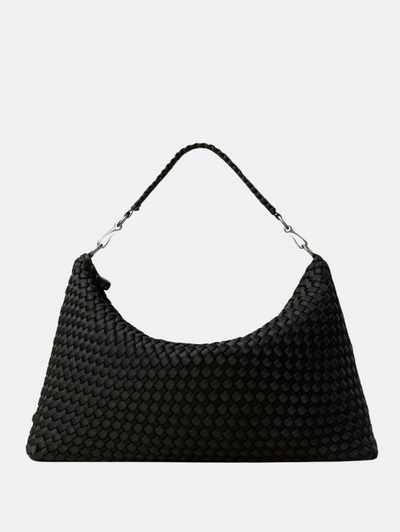 Porto Medium Half-Moon Bag in Onyx