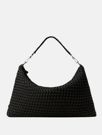 Porto Medium Half-Moon Bag in Onyx
