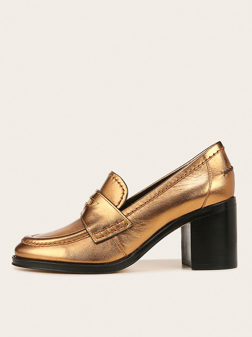 Metallic Penny Leather Loafer