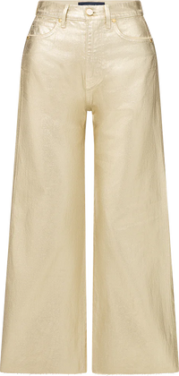 Taylor Cropped Wide-Leg Jean in Gold