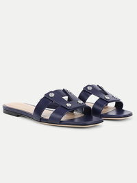 Via Slide Sandal in Navy