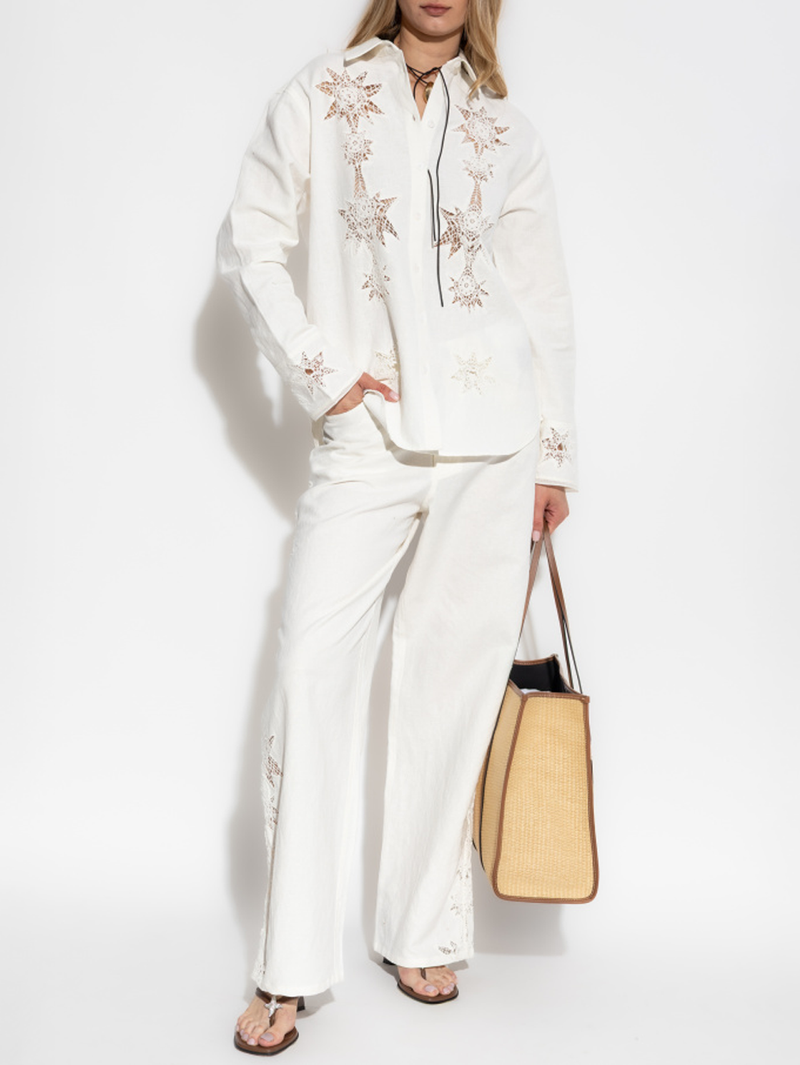 Morning Linen Broderie Shirt