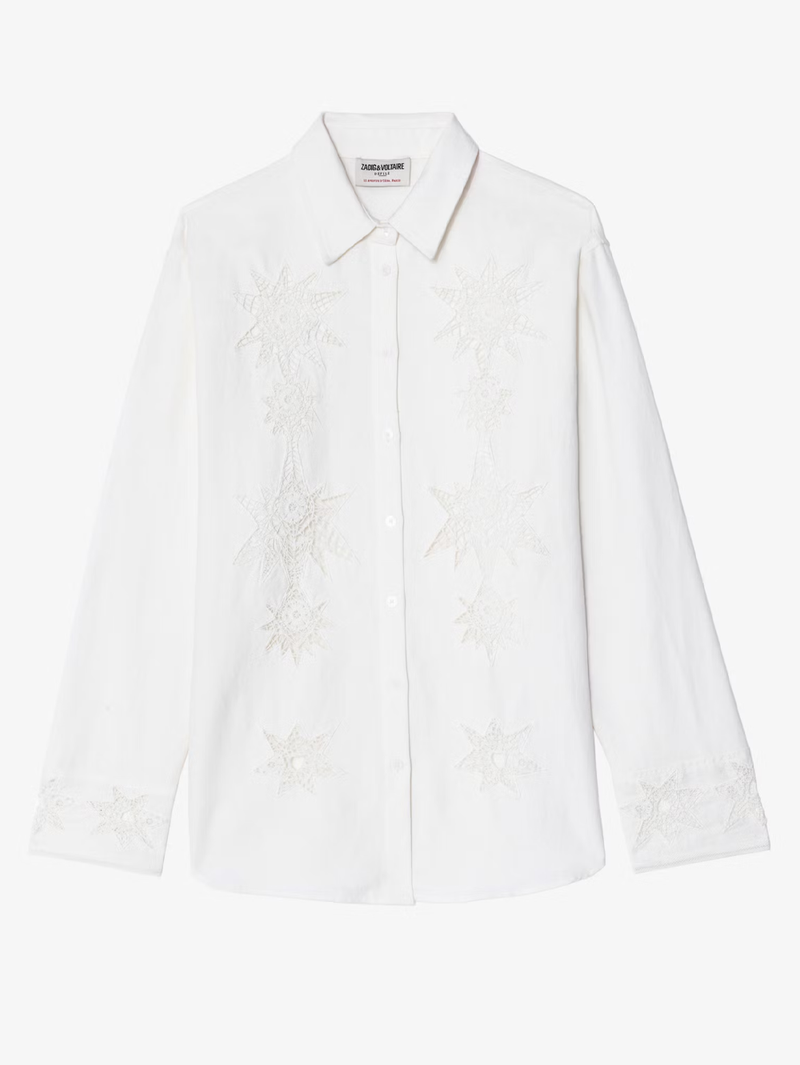 Morning Linen Broderie Shirt