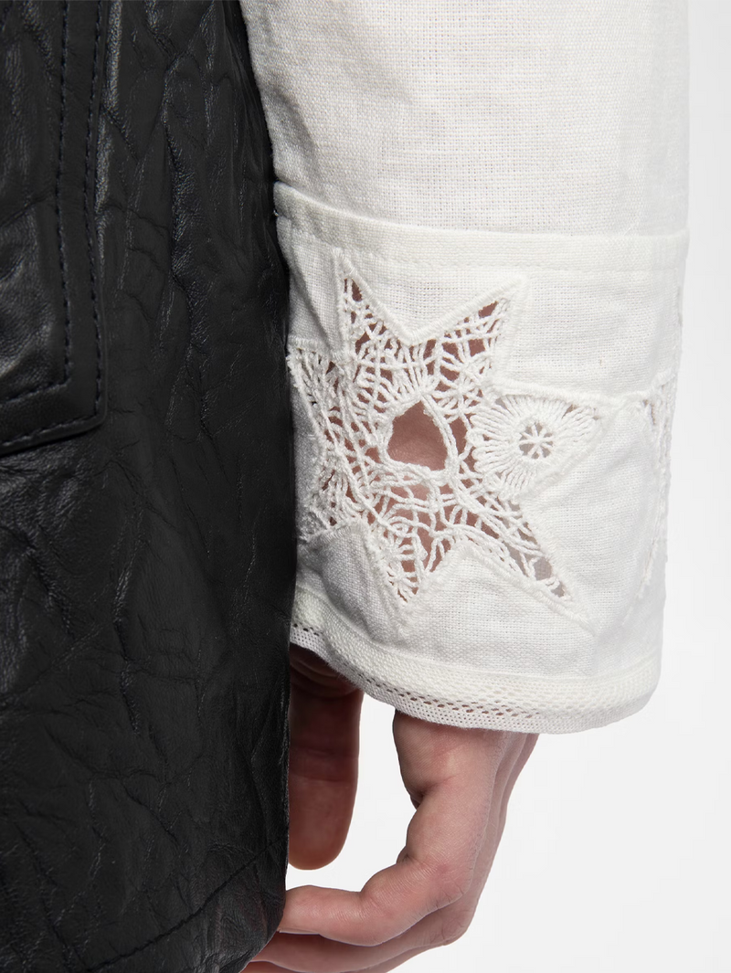 Morning Linen Broderie Shirt